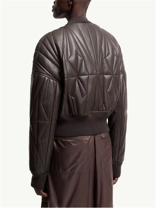 Leather bomber jacket MONCLER + RICK OWENS | MU01F1A11M8116828